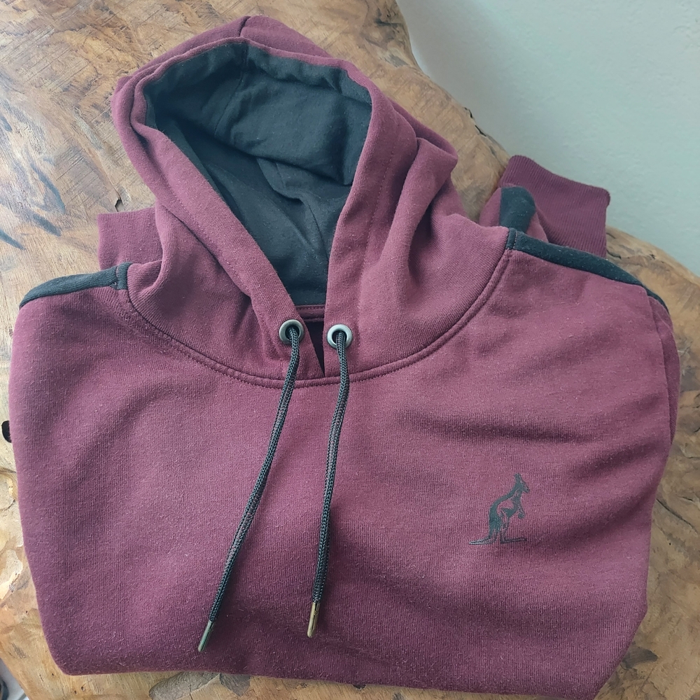 Burgundy And Black Hoodie